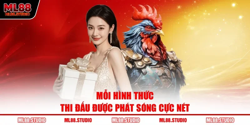 Mỗi hình thức thi đấu được phát sóng cực nét 